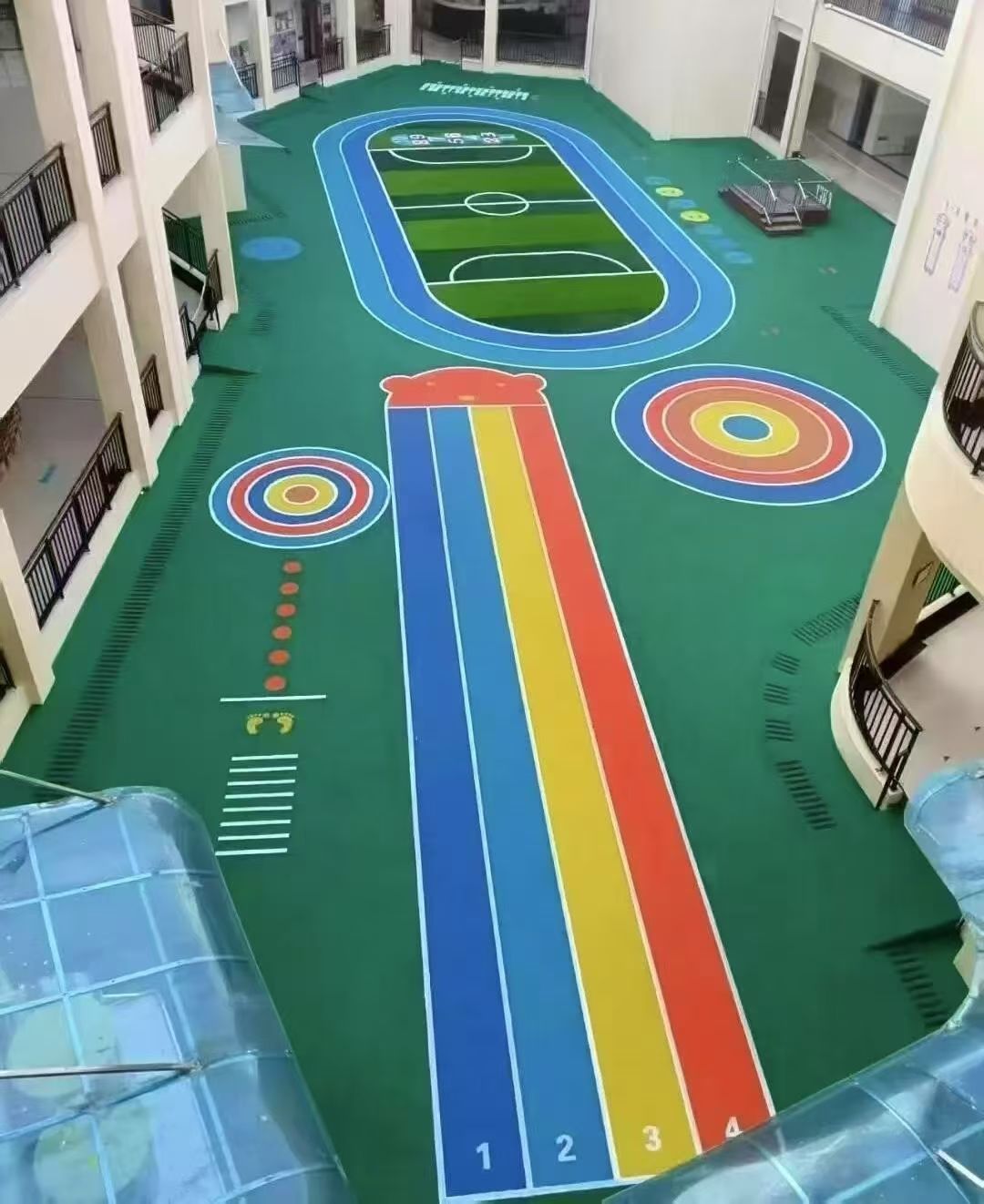 广元市幼儿园塑胶跑道半预制型跑道 - 方案